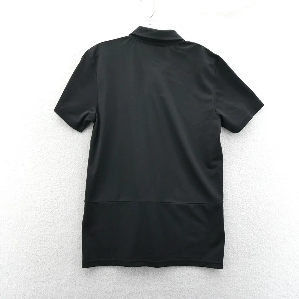 Adidas Golf Polo Shirt Mens Medium Black Knit Short Sleeve Collared Athletic New